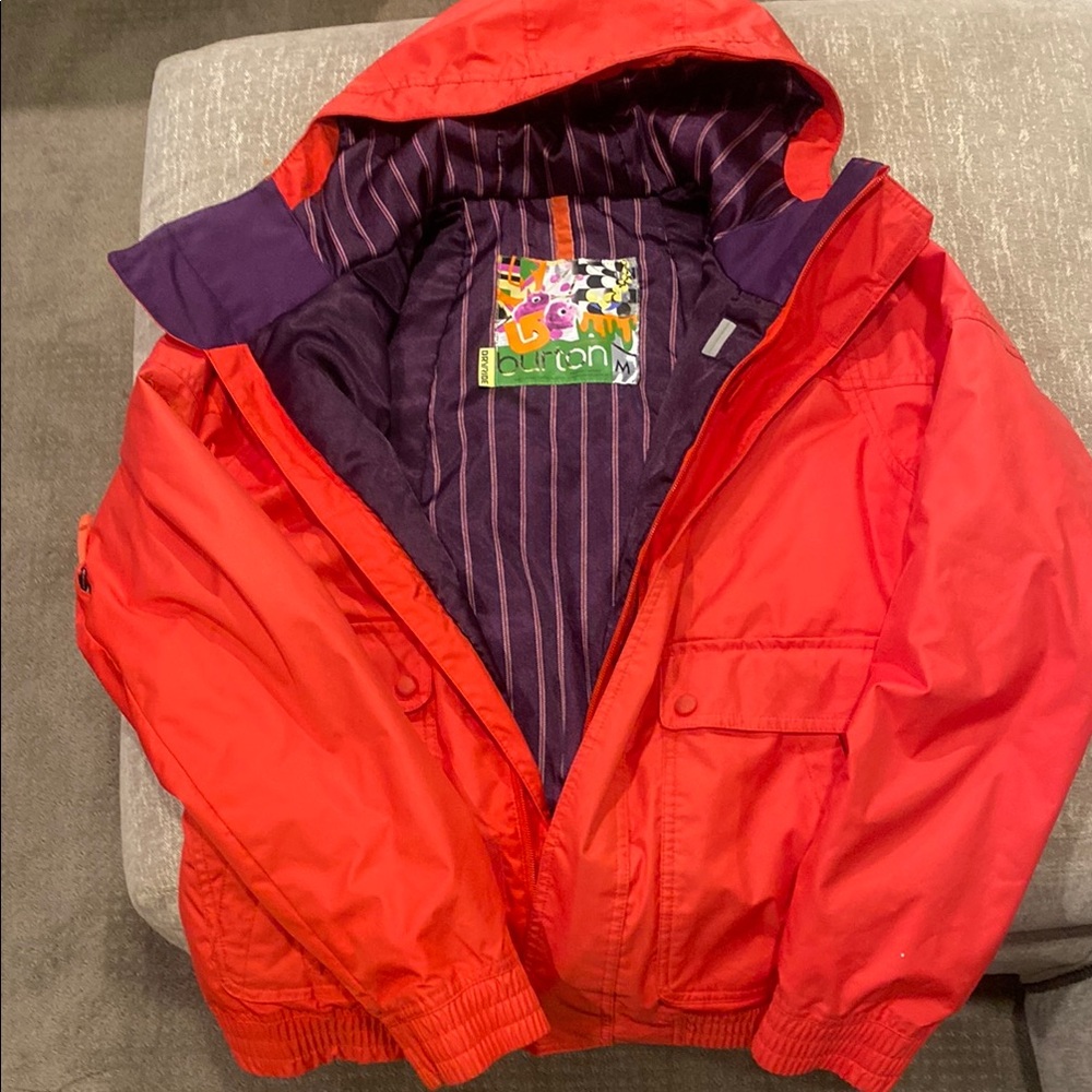 Burton Red and Purple Dry-ride Snow Jacket